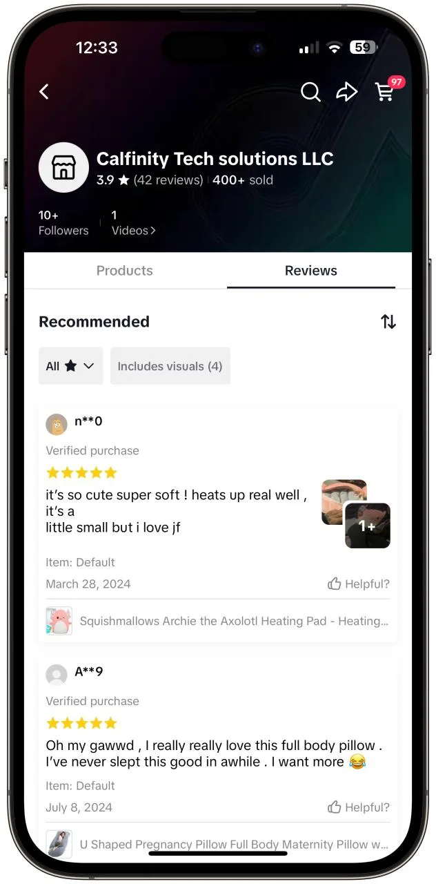 Calfinity Tech Solutions LLC: tiktok shop
