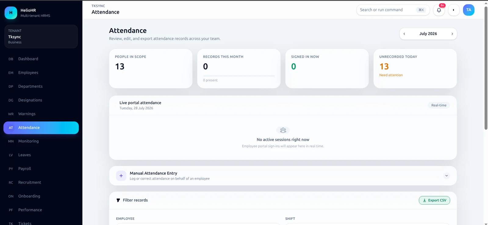 People Operations and HR Platform: interface 5
