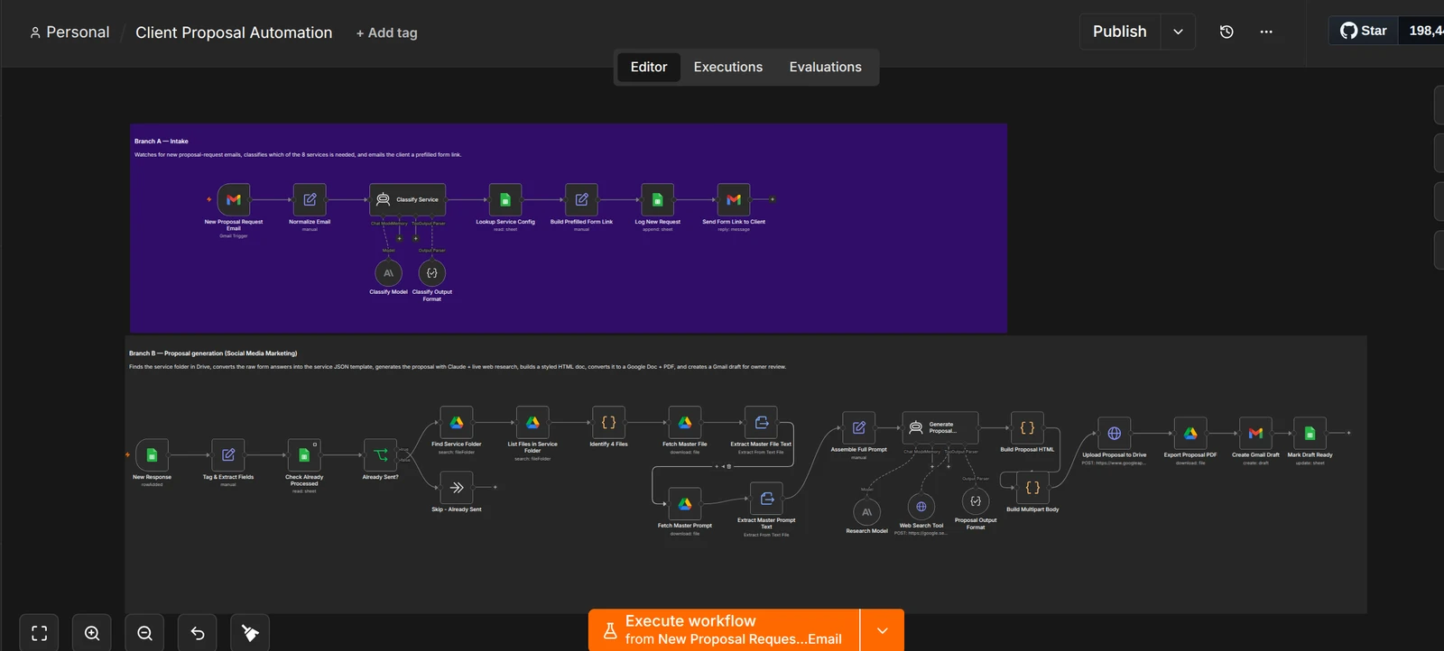 Client Proposal Automation Workflow: workflow 1